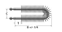 2 to 8 Watts (W) Power U-Shape 0.430 Inch (in) Heating Element Diameter Finned Tubular Heater
