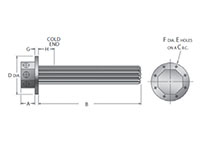 5 Inch (in) Flange Size Immersion Heaters - 2