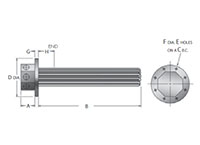 6 Inch (in) Flange Size Immersion Heaters - 2