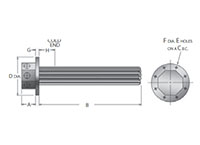 WATTCO™ 12 Inch (in) Flange Size Immersion Heaters - 2