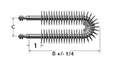 2 to 8 Watts (W) Power U-Shape 0.430 Inch (in) Heating Element Diameter Finned Tubular Heater