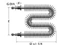 2 to 7 Watts (W) Power W-Shape 0.315 Inch (in) Heating Element Diameter Finned Tubular Heater with Fittings