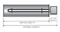 JAB Series 1.6 Kilowatt (kW) Power Type 3 Infrared Radiant Air Heater (Harpin Tubular Element with Moisture Resistant Terminal Housing)